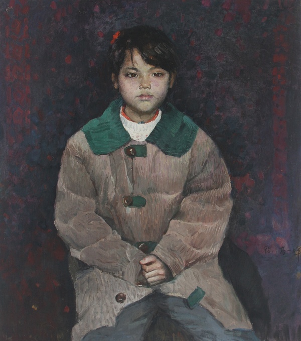 高一呼 《小學(xué)生》 布面油畫 70x79.5cm 1995年